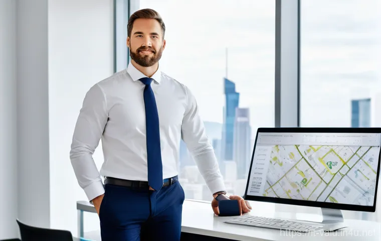감정평가사의 워라밸 유지 방법 - **Prompt: Focused Real Estate Appraiser Utilizing Modern Technology**
    A male real estate apprais...