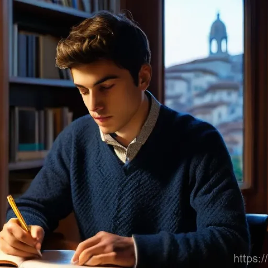 감정평가사 시험 난이도 조정 - **"A determined young Italian student, either male or female, in their late twenties, sitting at a w...
