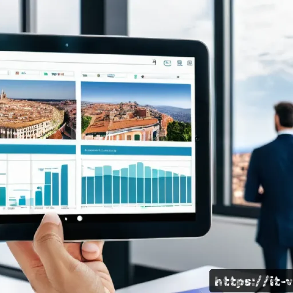 감정평가사의 전문성 강화 방법 - A modern real estate professional working on a sleek tablet and laptop in a bright, contemporary Ita...