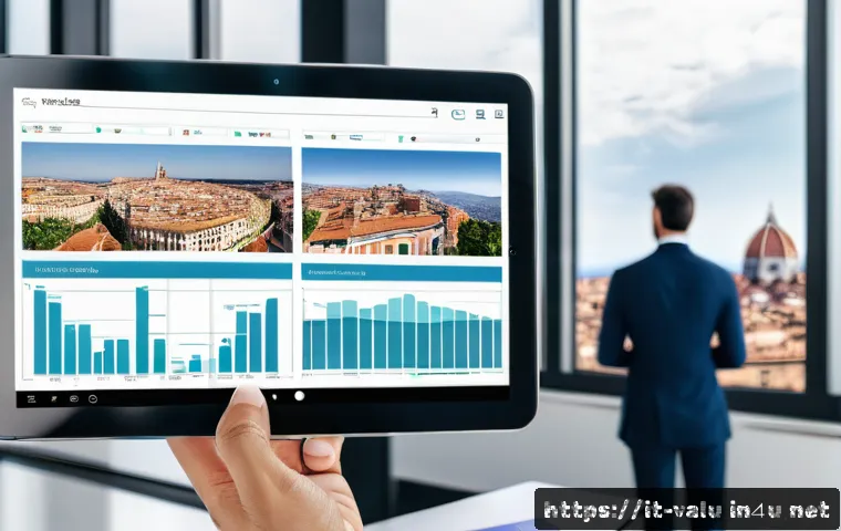 감정평가사의 전문성 강화 방법 - A modern real estate professional working on a sleek tablet and laptop in a bright, contemporary Ita...